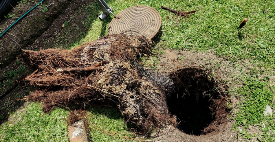 Root cutting services for blocked drain